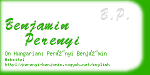 benjamin perenyi business card